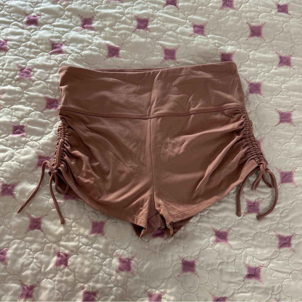Love Tree Mauve Light Pink Workout Shorts/ Loungewear w/ Ruching